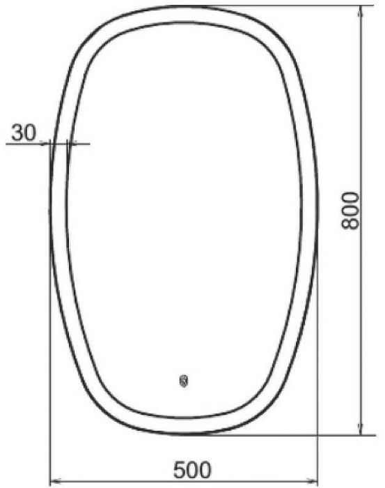 Зеркало Comforty Космея 50 00-00005260 с подсветкой с сенсорным выключателем