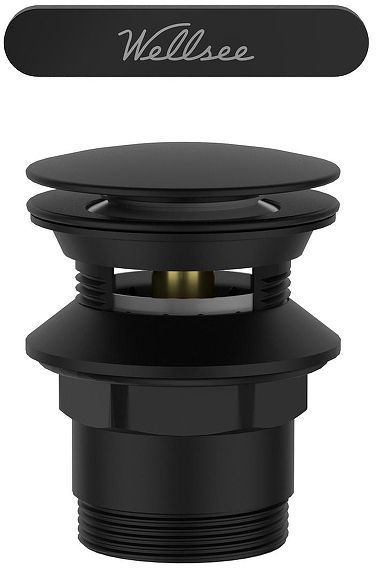 Слив-перелив Wellsee Useful Extras 231924000 click-clack цвет Черный матовый