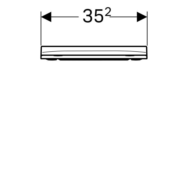 Сиденье для унитаза Geberit Smyle Square антибактериальное, высота 45 мм [500.239.01.1]