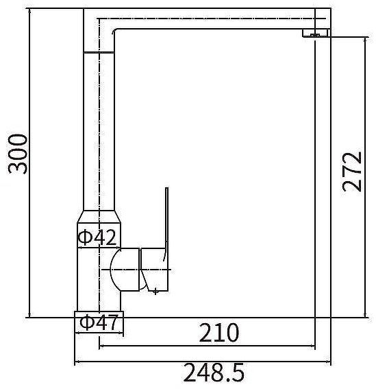 Смеситель для кухни Fashun A54901 цвет Сатин