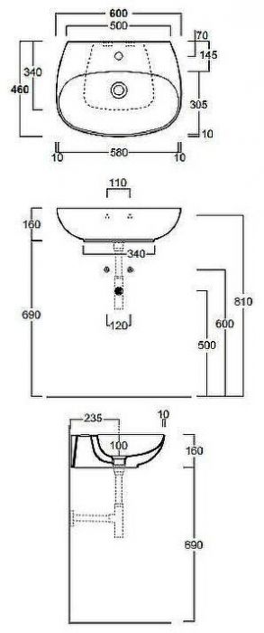 Раковина Simas Vignoni 60 VI10bi*1 Белая