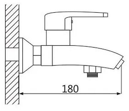 Смеситель для ванны Shevanik S5002F цвет Белый Хром Смеситель для ванны Shevanik S5002F цвет Белый Хром