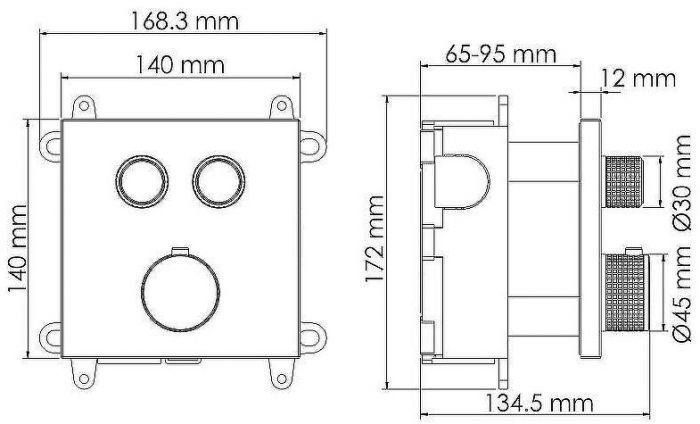 Смеситель для душа WasserKRAFT Wern 4248 Thermo с термостатом Никель