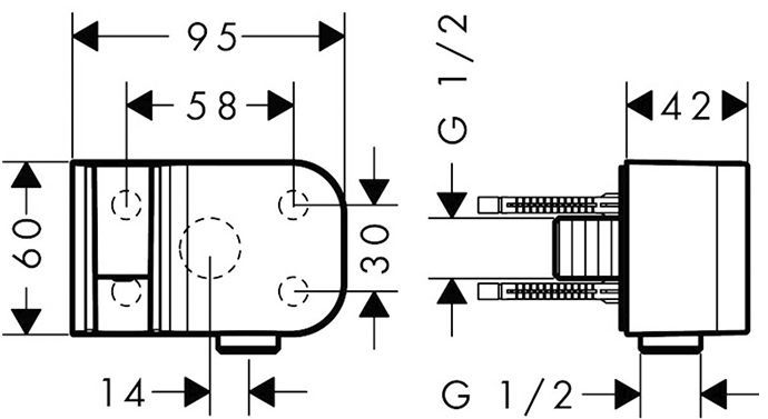 Axor One Porter-держатель, цвет: черный матовый