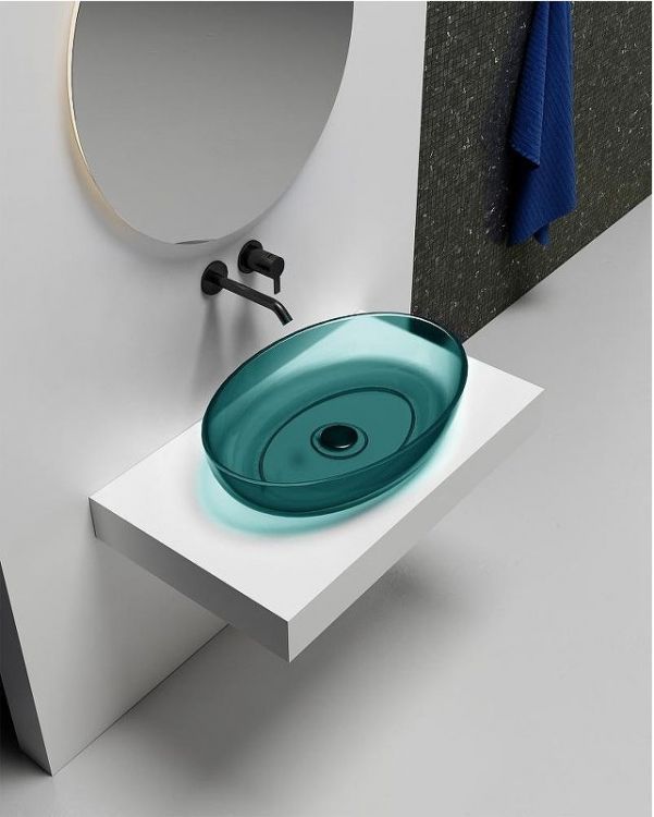 Раковина-чаша Abber Kristall 60 AT2801Aquamarin Бирюзовая