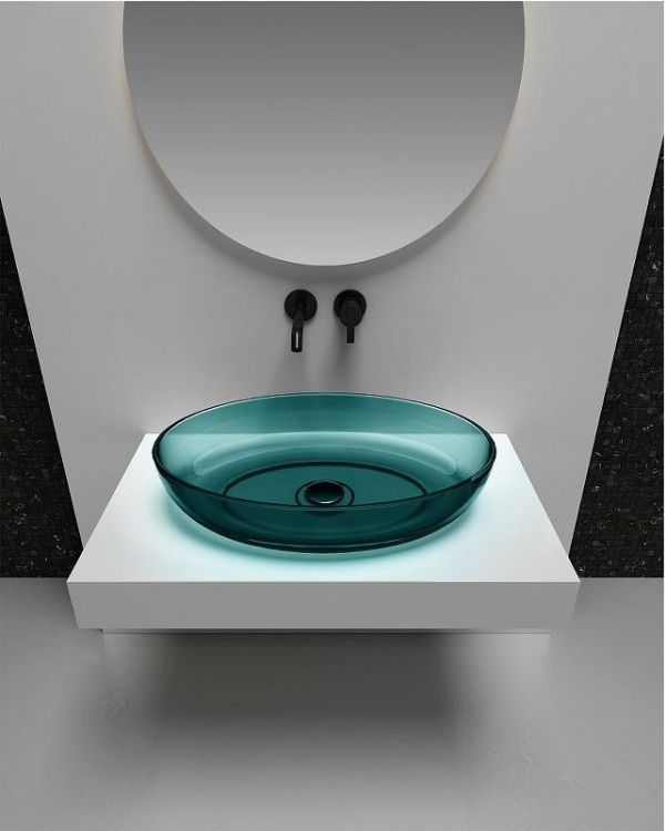 Раковина-чаша Abber Kristall 60 AT2801Aquamarin Бирюзовая