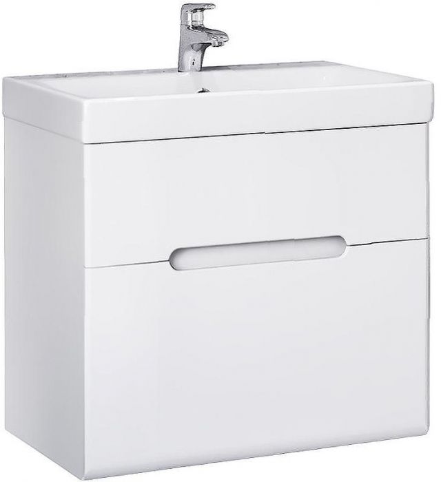 Тумба под раковину Jorno Moduo Slim 50 Mod.01.50/P/W подвесная Белый глянец