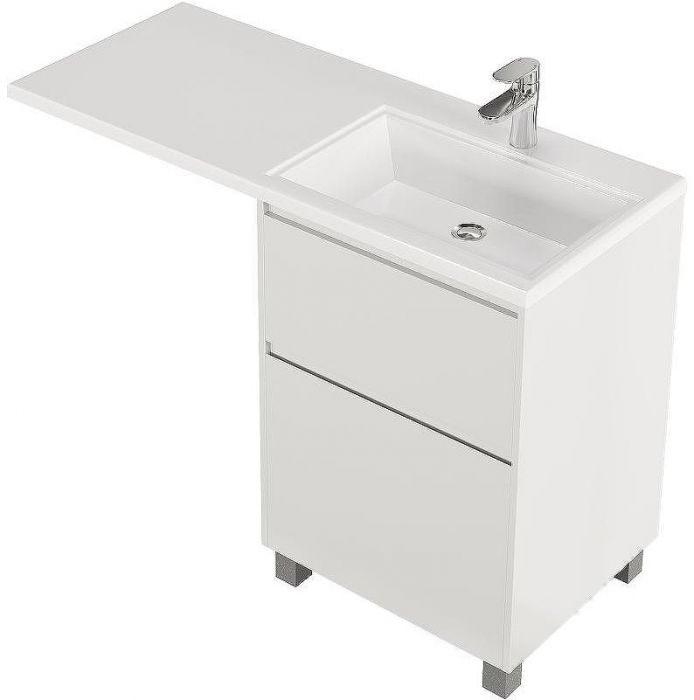 Тумба с раковиной Creto Cafor 110 R 19-W110R Белый глянец