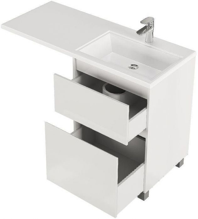 Тумба с раковиной Creto Cafor 110 R 19-W110R Белый глянец