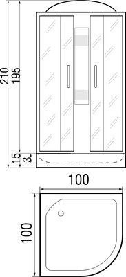 Душевая кабина River Nara Light 100/15 МТ