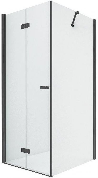 Душевой уголок New Trendy New Soleo Black 80х120 L D-0234A/D-0149B профиль Черный стекло прозрачное