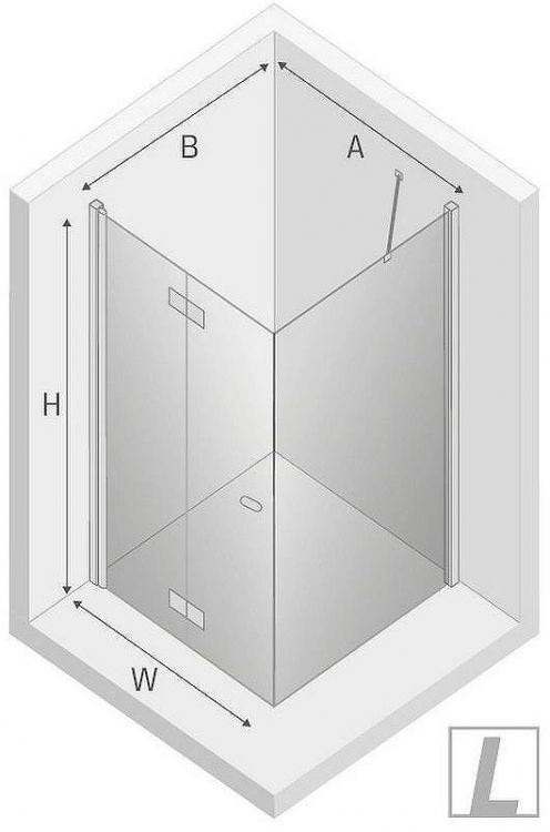 Душевой уголок New Trendy New Soleo Black 80х120 L D-0234A/D-0149B профиль Черный стекло прозрачное