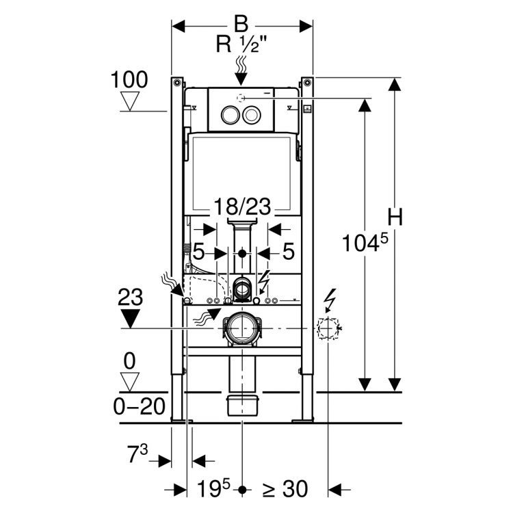 Комплект унитаза Geberit Renova 500.122.TC.R