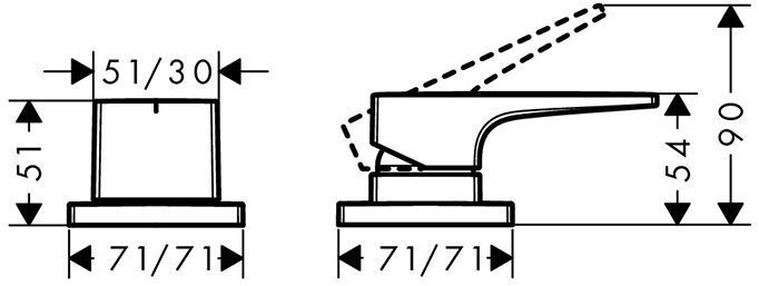 Hansgrohe Metropol Смеситель на борт ванны , на 2 отв., цвет: хром