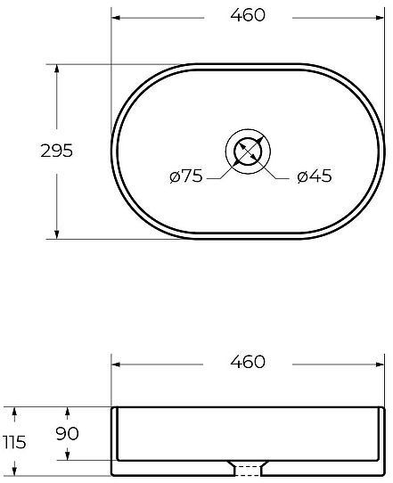 Раковина-чаша Cezares 46 CZR-6576 цвет Белый