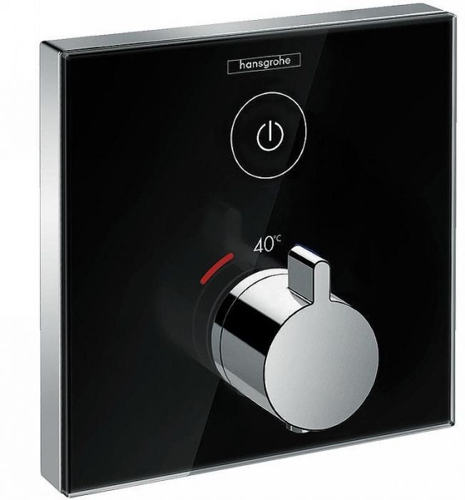 Смеситель для душа Hansgrohe ShowerSelect 15737600 с термостатом Черный Хром