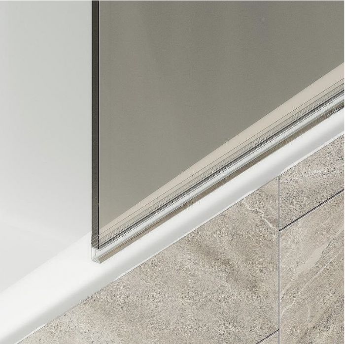 Шторка на ванну Maybah Glass MGV-606-2 500x1400 поворотная на монопетле Бронза стекло бронзовое