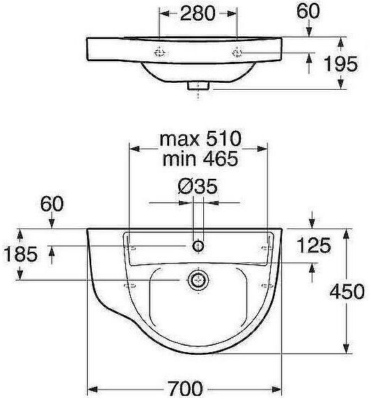Раковина Gustavsberg Nordic 70 GB1127000109 Белая