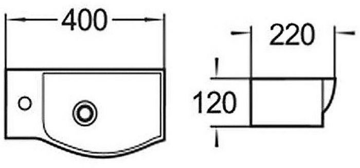Раковина WeltWasser Aisbach 7940 GL-WT L 40 10000008686 Белая глянцевая