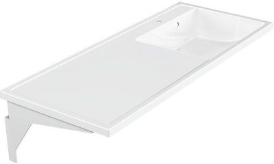 Раковина Paola Magenta 120 R с местом под стиральную машину Белая глянцевая