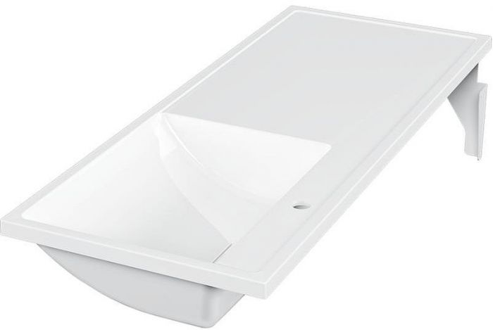 Раковина Paola Magenta 120 R с местом под стиральную машину Белая глянцевая