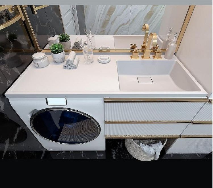 Раковина Paola Magenta 120 R с местом под стиральную машину Белая глянцевая Раковина Paola Magenta 120 R с местом под стиральную машину Белая глянцевая