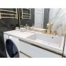 Раковина Paola Magenta 120 R с местом под стиральную машину Белая глянцевая Раковина Paola Magenta 120 R с местом под стиральную машину Белая глянцевая