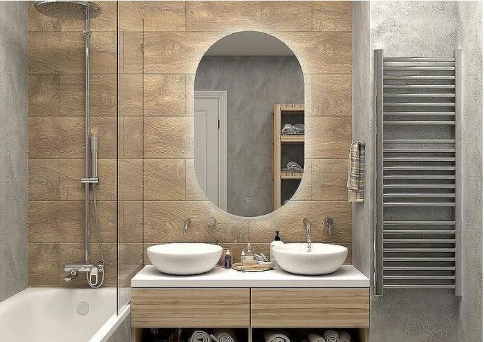Зеркало Континент Fleur 650x1100 ЗЛП1555 с подсветкой с бесконтактным выключателем