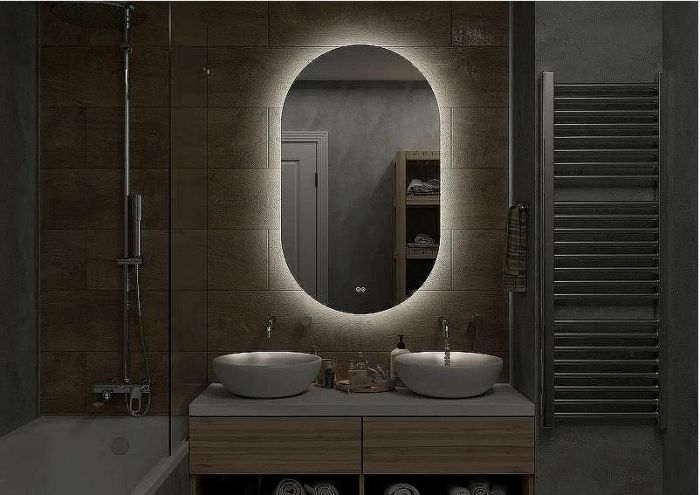 Зеркало Континент Fleur 650x1100 ЗЛП1555 с подсветкой с бесконтактным выключателем
