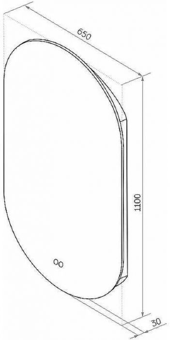 Зеркало Континент Fleur 650x1100 ЗЛП1555 с подсветкой с бесконтактным выключателем