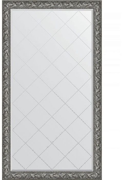 Зеркало Evoform Exclusive-G Floor 203х114 BY 6365 с гравировкой в багетной раме - Византия серебро 99