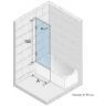Шторка на ванну Riho VZ Scandic NXT X107 90 P G001132120 (GX01052C2) профиль Хром стекло прозрачное