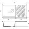Кухонная мойка GranFest Quarz GF-ZL53 Темно-серая