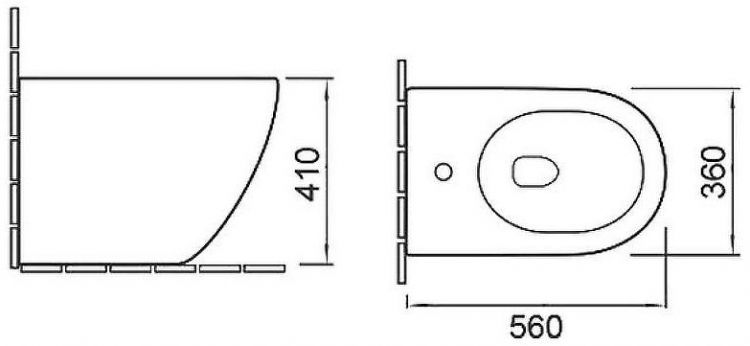 Биде SantiLine SL-5051 Белое