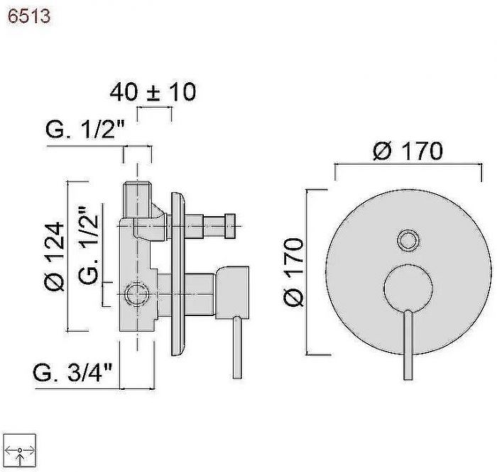 Смеситель для душа Giulini Futuro F6513NKO Никель матовый