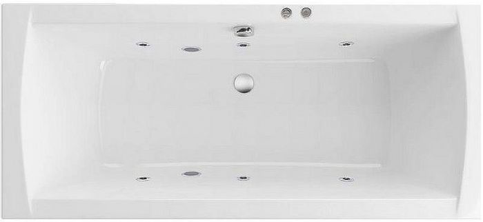 Акриловая ванна Whitecross Wave 170x75 0101.170075.100.SOFT.GL с гидромассажем