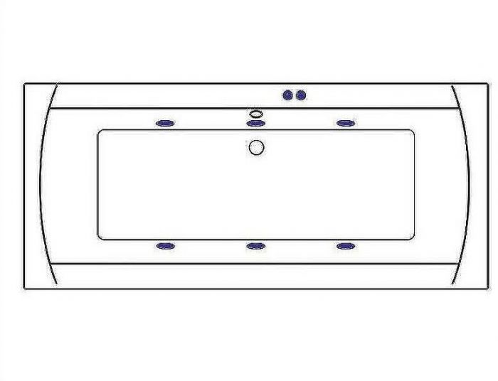 Акриловая ванна Whitecross Wave 170x75 0101.170075.100.SOFT.GL с гидромассажем