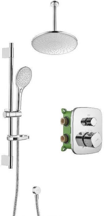Душевая система Swedbe Platta 5557 с термостатом Хром