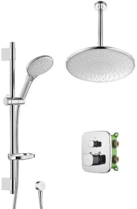 Душевая система Swedbe Platta 5557 с термостатом Хром