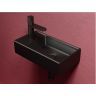 Умывальник CERAMICANOVA Element подвесной прямоугольный (чаша справа, отверстие под смеситель слева) цвет чёрный матовый CN6051RMB