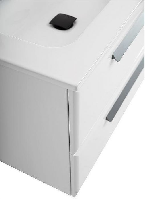 Тумба под раковину Cezares Eco-Cer-N 100 L ECO-CER-N-1000-2C-SO-BL-L подвесная Bianco Lucido без ручек