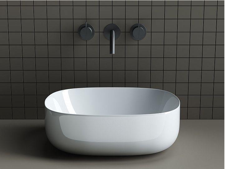 Умывальник CERAMICANOVA Element чаша накладная овальная 460x350x155 мм CN6018