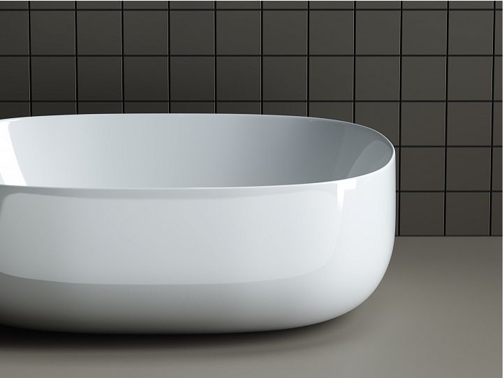 Умывальник CERAMICANOVA Element чаша накладная овальная 460x350x155 мм CN6018