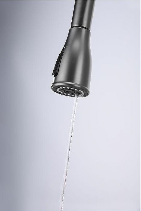 Смеситель для кухни Paulmark Lange La214212-GM Вороненая сталь