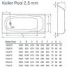 Стальная ванна Koller Pool 170x70E B70E1200E без антискользящего покрытия