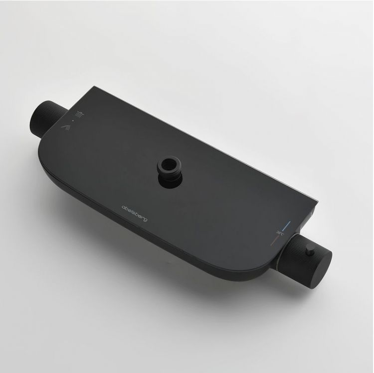 Душевая система Abelsberg Lineara SNS52790MB с термостатом цвет Вулканический черный