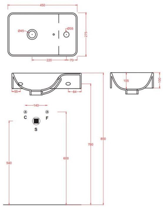Раковина ARTCERAM WASHBASINS LML003 01 00