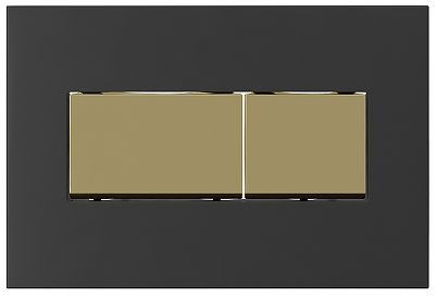 Клавиша смыва Creto Snap 2.0 KL-CR-753-4 цвет Черный матовый Золото матовое