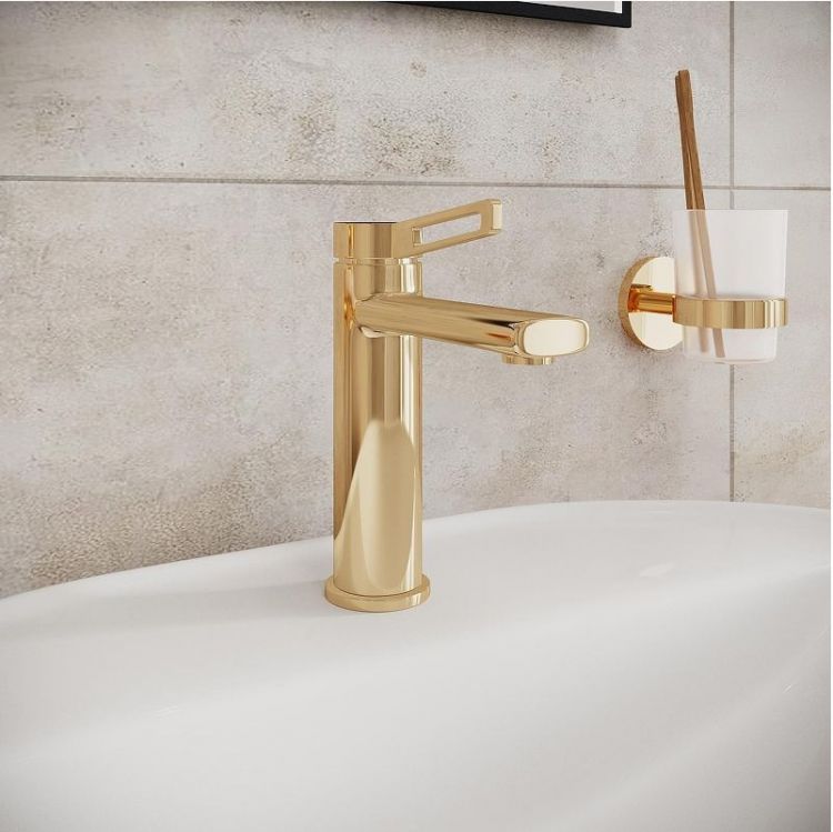 Смеситель для раковины Wellsee ONCE! and forever 182403000 цвет Золото