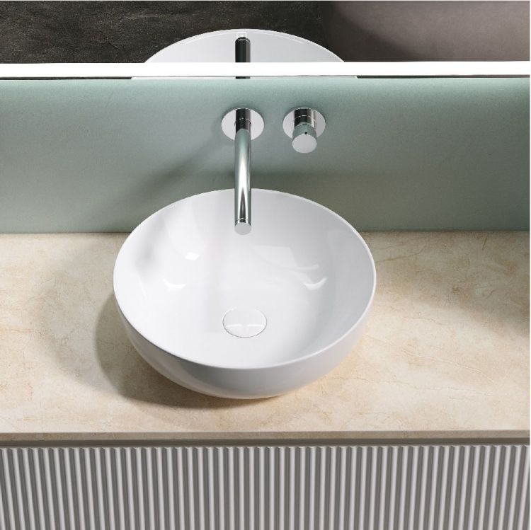 Тумба подвесная SANCOS Snob R, Bianco 995х445х500, под столешницу без отверстия под смеситель, цвет Kreman, SNR100W Тумба подвесная SANCOS Snob R, Bianco 995х445х500, под столешницу без отверстия под смеситель, цвет Kreman, SNR100W